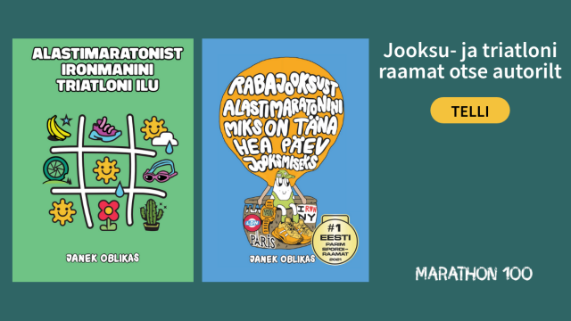 Marathon100 sünnipäeval jooksu- või triatloniraamat vaid 15 eurot!